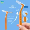 5st L-formade ortodontiska hängslen Interdental Brush Clean Between Teeth Tand Mini Tandborste Inter Dental Cleaning Travel Portable