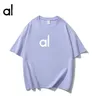 AL-199 Women Yoga Outfit Perfectly Oversized T Shirts Short Sleeves Crop Top Fitness Workout Crew Neck Blouse Gym Ladies Loose T-shirts