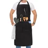 Table Mats Chef Apron For Men Kitchen With Pockets Women Large Unisex Canvas Cooking Grilling Bbq Baking Custom Aprons