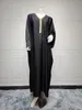 Etniska kläder muslimska arabiska metall diamant inbäddade mode mångsidiga klänning bat ärmar högklassiga Mellanöstern Dubai Robe