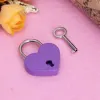 Ootdty Heart Shape Vintage Old Style Mini Archaize Padlocks Key Lock avec Key