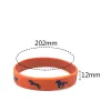 Braccialetti in gomma da 12 pezzi Braccialetti da cavallo Derby Day Braccialetti di cavalli silicone Amanti di cavallo Abatti Bombardiere