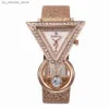 Zegarek na rękę proste i spersonalizowane lekkie luksusowe kwarc damski +3 sztuki biżuteria set240409