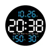 10 -Zoll -LED Digitale Wanduhr mit Fernbedienungstemperatur Feuchtigkeit Datum Multifunktional Uhr Home Wohnzimmerdekoration