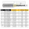 Arden Bileşik Spiral Yönlendirici Bit Karbür CNC 8mm Yönlendirici Bitleri Ahşap Çift Kaplama Kesme Bıçağı İçin 6mm Ahşap Freze Kesici