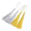 15st Gold Silk Silver Silk Tassel Pendant Smycken Gardinplagg Dekorativa tillbehör Key Bag Pendant Craft Tassels DIY