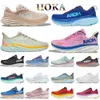 One Hokah Clifton 9 Carbon x3 Mulheres Running Sneaker Triple Black White Shifting Sand Peach Whip Harbor Mist Sweet Lilac Airy Mens Trainers