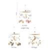 Baby Wooden 012 Months Bed Bell Cute Sheep Mobile Hanging Rattles Toy Hanger Crib Wood Holder Arm Bracket 240409