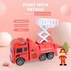 Fire Truck Engineering Vehicle Toys Construction Excavator Tractor Bulldozer Models Kids Toy Car Car pour garçons Naissance 240408