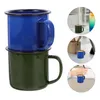 Mokken 2 pc's gekleurde email Mok Glas Glas Koffie Cup