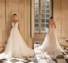 2024 Nuovi cinghie sexy a spaghetti Abiti da sposa Appliques Appliques a fondo per tulle Abiti da sposa lunghi Plus size BC16587