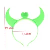 Świecające zabawki Dzieci dorośli Halloween i wystrój przyjęcia świątecznego LED FAUND Devil Horn Light Up Headband Hair Hoops Flash Rog