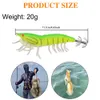 8pcsbag Luminous 20g Squid Fishing Lure Shrimp Jigs Wood 3D Eyes Octopus Lurs Cuttlefish Artificial Bait Jigging Hook 240327