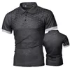 Men de printemps hommes décontractés à manches courtes polo polo polo slim fit sport tops 240326