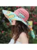 Damen Sommer Bucket Falten Mode Strohhut UV Schutz Sonnenvisier Seaside Strand Hut240409