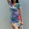 Casual Dresses 2024 -Sell Hawaiian Women's Sexy Dress 3D Printing Graphic Mini Summer Outdoor Party Slim Fashion