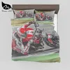 Наборы постельных принадлежностей Dream ns High Definition 3D Set Digital Print Motorcycle Racing Quilt Cover Custom Home Textil