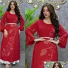 Ethnische Kleidung Eid Mubarak Caftan muslimische Frauen Diamanten Abaya für die Türkei Dubai Kaftan Islamische marokkanische Jalabiya Party Kleid Abend Dr. Dheih