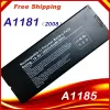 Batteries Black A1185 Batterie d'ordinateur portable pour Apple MacBook 13 "A1181 2006 2007 2009 2009 MA566 MA561 MA566FE A MA566G A MA566J A MA472 MA47