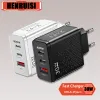 3 portas 30w carregamento rápido carregador USB Tipo C Carregador de parede para iPhone Samsung Xiaomi Redmi Huawei Adaptador de telefone celular 2023 HOT