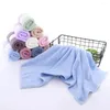 Handduk 1 Set Coral Fleece Kit Ultra Soft Water Absorbent Fast Torking Solid Color Rectangle Face Dusch Bath Washcloth