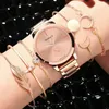 Mujeres de pulsera Mujeres Reloj Set Luxury Silver Dress Quartz Ladies Sports Sports Wrist Reloj Mujer Relogio Feminino