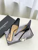 2024 Repetto med Box Top Quality Designer Sandaler Lyxiga tofflor Womens Crystal Heel Bowknot Dancing Soft Gai Platform Slip-On Size 35-39 5cm