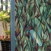 Оконные наклейки красочные орхидеи пленки витража взорванную наклейку без клей 3D Статический Статический Стэйт Горе о декоративных фильмах 40/45/50/60/70/80 100 см.