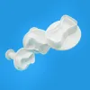 3Pcs/Set Plastic 3D Mini Bowknot Shape DIY Fondant Plunger Cutter Cookie Stamp Mold Bow-Tie Biscuit Cupcake Topper Mould Baking