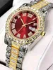 Wristwatches Full artificial diamond steel band large dial quartz240409