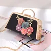 Evening Bags 2024 Tote Women Floral Metal Frame Chain Day Clutches Small Shoulder Hand For Party Wedding Purse