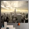 New York City Night Bakgrund Tyg Hemkonst Tapestry Bohemian Decorative Tapestry Hippie Sheets SOFA Filt