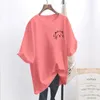 Fashion d'été o cou manche courte plus tshirt taille femme chat graphique allmatch tees harajuku oversize décontracté haut 240409