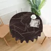 Table de table gingko biloba nappe feuille la couverture rond en polyester à imprimé art graphique de mode pour la salle à manger décor