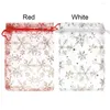 Gift Wrap 50pcs/lot Small Organza Bags Candy Jewelry Packaging Wedding Decoration Christmas Bag Pouches 7x9 9x12 10x15 13x18CM