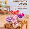 Creative Potted Flower Building Blocks Succulent Bonsai Plant Bouquet DIY Bricks Toys Desktop Ornaments Children Birthday Gifts