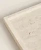 Decoratieve beeldjes Aangepaste groothandel Wabi-Sabi Style Travertine Beige Marmeren Stone Tray rechthoekig badkamer ornament