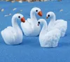 100pcs White Resin Swan Miniatures Landscape Accessories For Home Garden Decoration Scrapbooking Craft Diy3517393