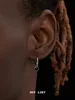 Boucles d'oreilles rares uniques argent noir agate bleu turquoise avancé design sens des femmes