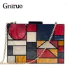 Abendtaschen einzigartige Patchwork Acryl Geometrische Handtaschen Clutches Party Prom Geldbörsen Hochzeitsbrieftaschen fallen