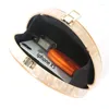 Evening Bags Fashion Semicircle Wallet Women Messenger Acrylic Beige Solid Dinner Handbags Woman Trendy Party Clutch Purse