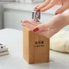 Dispensador de jabón líquido bambú desinfectante para la mano de madera de madera el hogar el prensa suministros de baño de gel de ducha de champú vacío