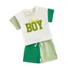 Kläduppsättningar småbarn Baby Boy Girl Summer Clothes Daddys Mamas Embrodery T-shirt Shorts 2st Matching Outfit