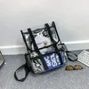 Рюкзак прозрачный ПВХ ноутбук модные школьные сумки для водонепроницаемы