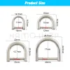 1PCS 10mm-20mmメタルDリングバックルシャックルクラスプ取り外し可能なオープンネジ革製クラフトバッグストラップベルトハンドル肩ウェビング