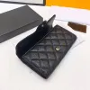 Mini Double Fold Wallet Wallet Caviar Materiaal gewatteerde ontwerper Sheepskin Multifunctioneel klein geld Super multi -kaarttas