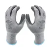 NMSafety High Quality 12 Pairs Work Gloves With PU Rubber Palm Coating Safety Protective Glove EN 388 Certificated.