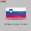 3D Epoxy Slovenia Flag National Emblem Dome Car Sticker Vinyl Secal for Car Motorcycle Laptop Trolley Case Trolley