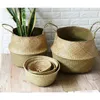 Seagrass Wicker Work Rattan Basking Hanging Flower Flower Pot Storage Laundry Basket