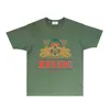 Rhude Brand Summer Tshirts Designer Tシャツ男性と女性のトレンディなファッション服RH028オウム対称印刷半袖TシャツサイズS-XXL